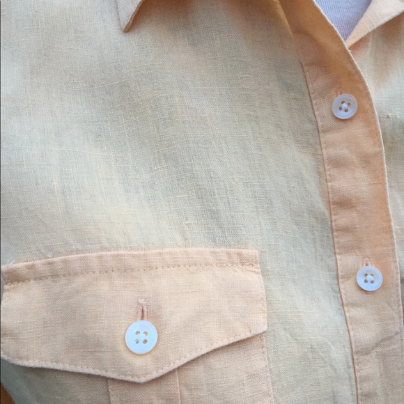 Talbots 💯% IRISH Linen Large Button-Down Blouse - Picture 2 of 6